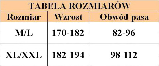 TABELA ROZMIARÓW